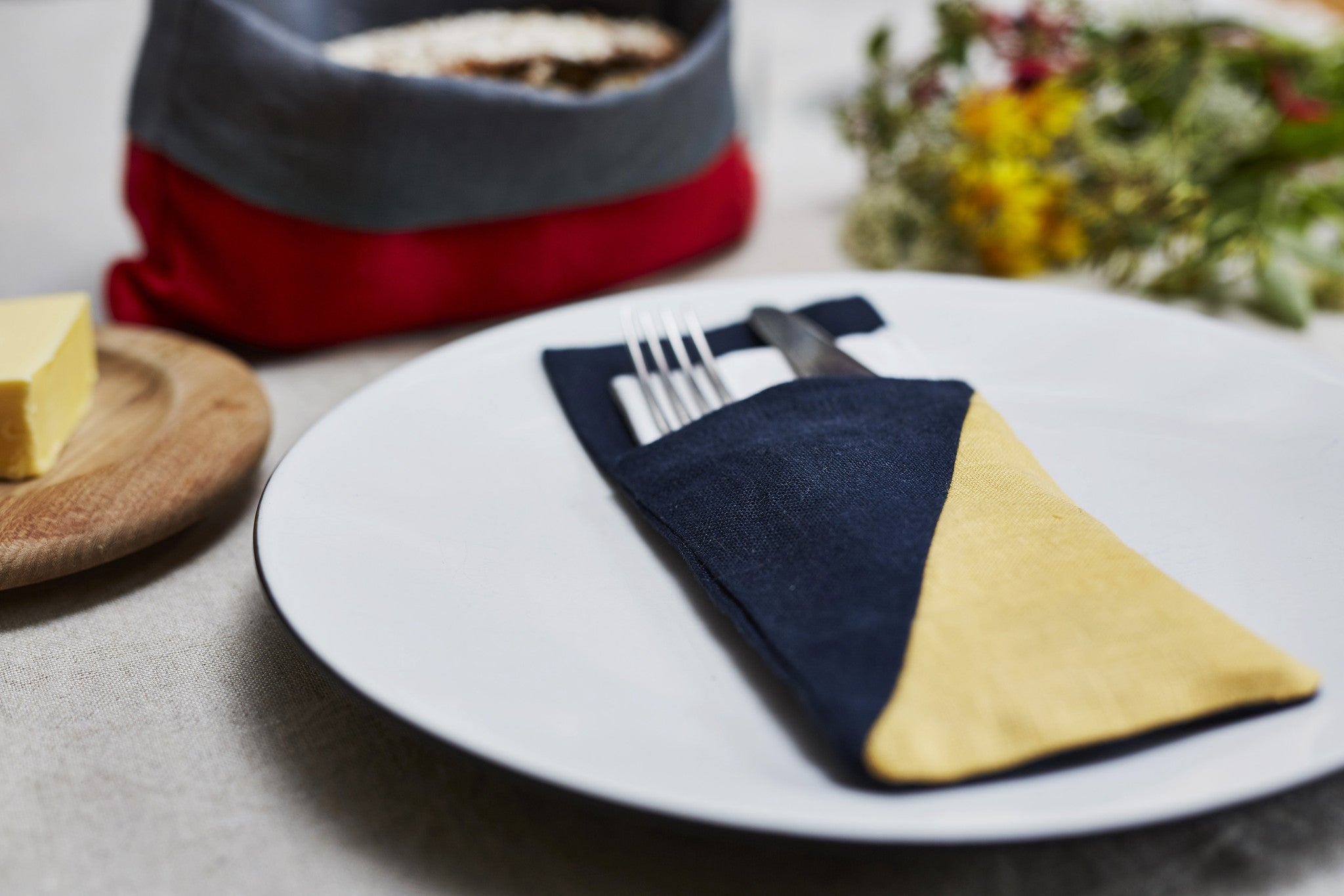 Cutlery Holder (blue+yellow)