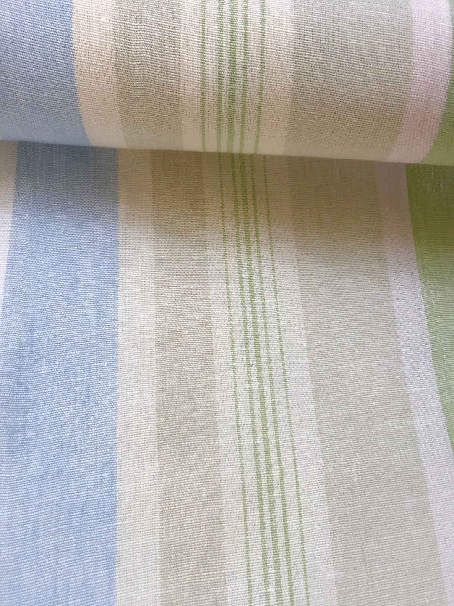 Duckegg Blue & Oatmeal Stripe