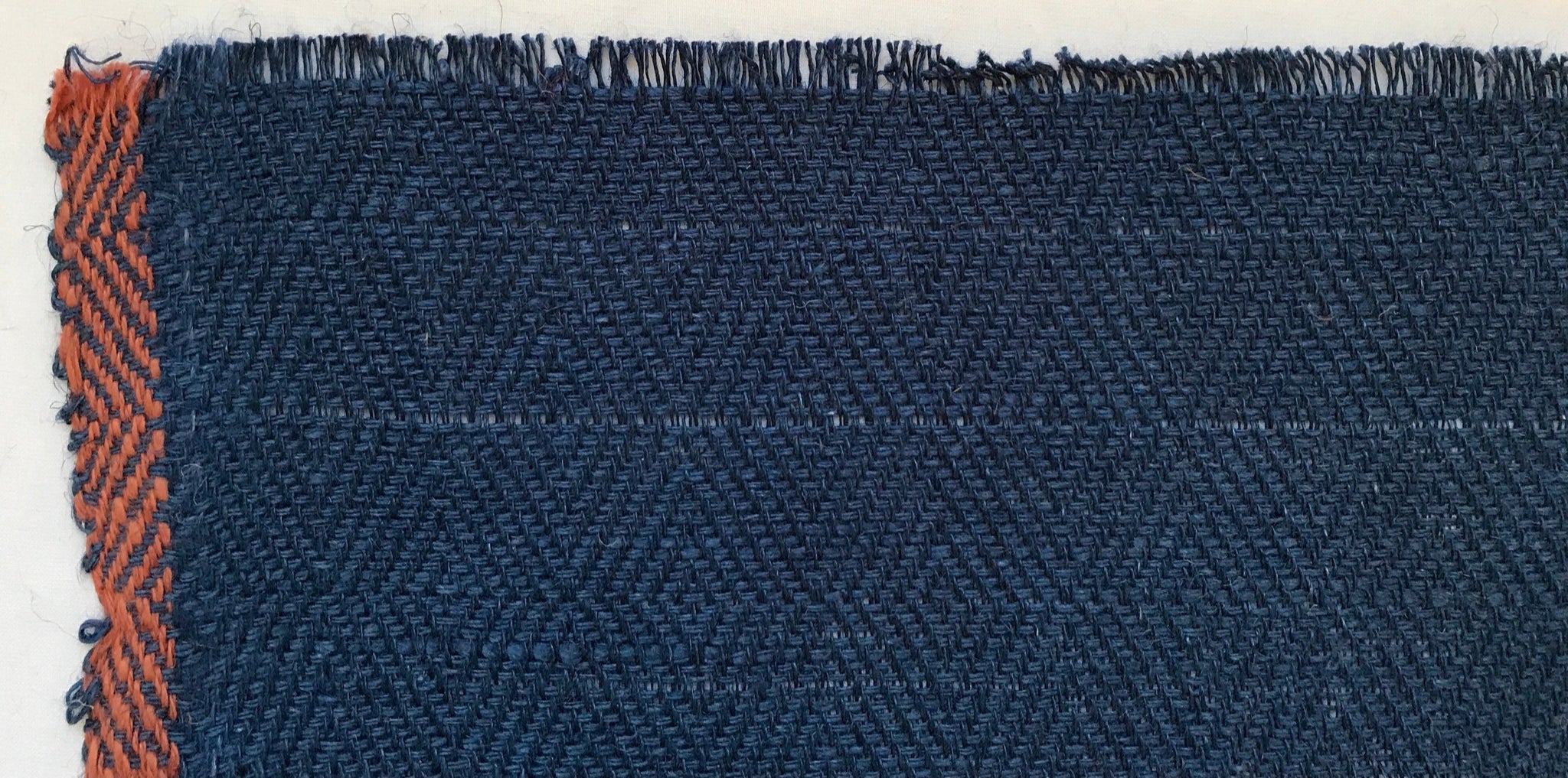 Handwoven Blue diamond weave