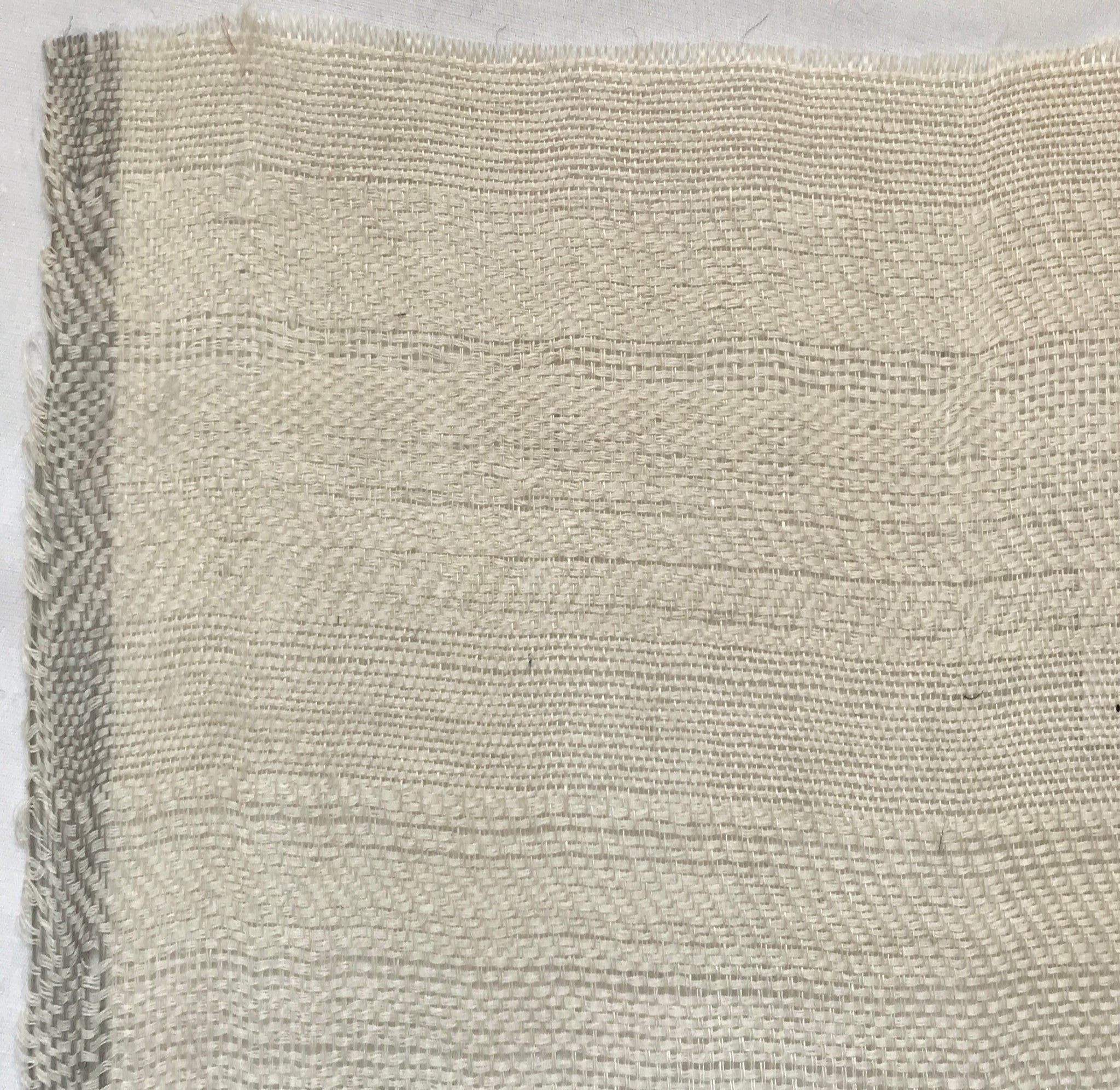 End of Line Handwoven Cream Herringbone