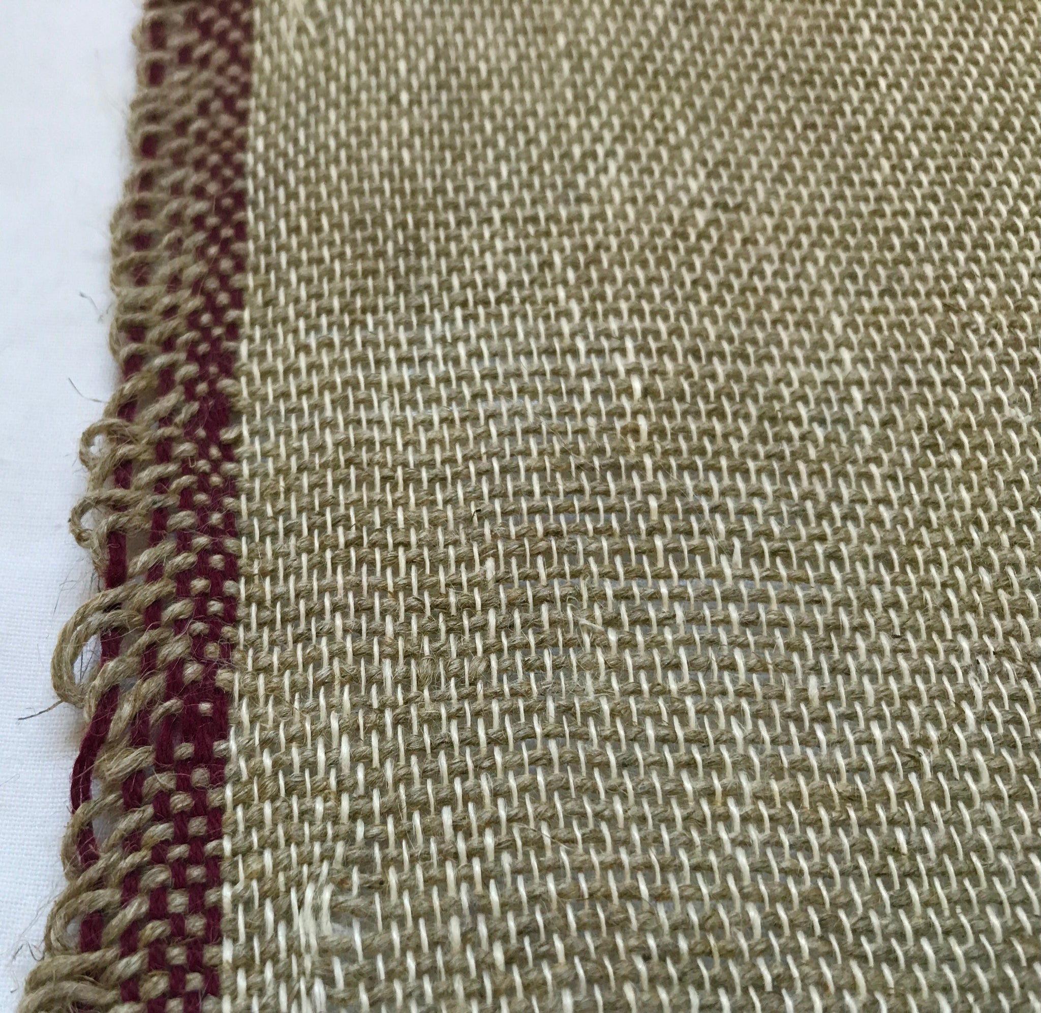 Handwoven Oatmeal thick basketweave