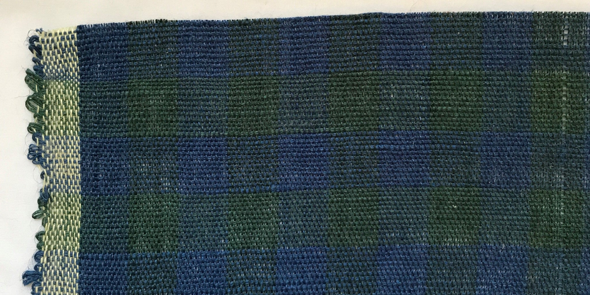 Handwoven Blue/Green chequered