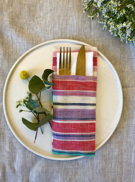 Cutlery Holder (pink stripe)